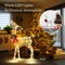 34.5" Outdoor and Indoor White Glitter Reindeer with 50 Warm LED Lights for Holiday Decor